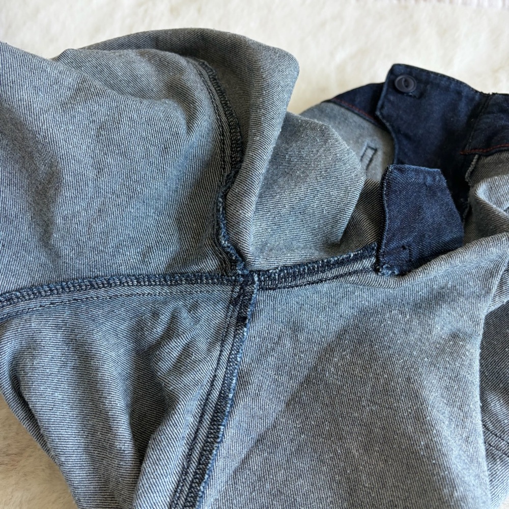 Anthropologie Dark Blue Wide-Leg Cropped Jeans | 27 - Picture 10 of 13